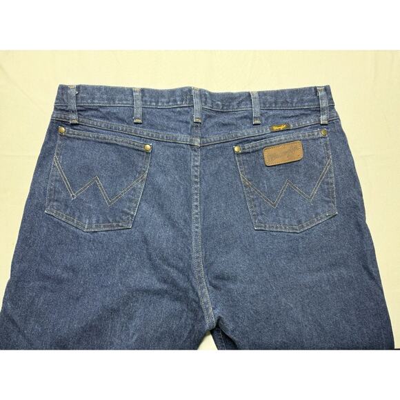 Wrangler 47MWZ Men's Regular Fit Straight Leg Western Blue Jeans - Size 38x33 - Picture 4 of 7